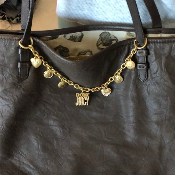 Juicy Couture Brown Leather Tote - Picture 3 of 8